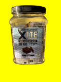 Jar of Xite Delta 9 Milk Chocolate Minis, 15 mg THC and 15 mg CBD per piece