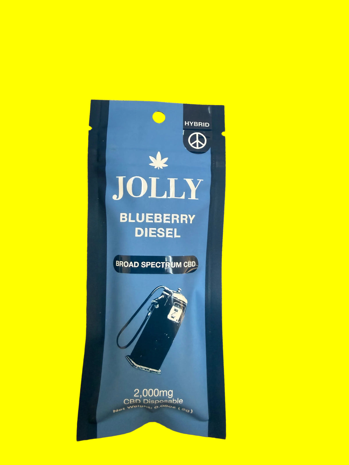 Jolly Blueberry Diesel hybrid broad-spectrum CBD disposable vape, 2,000 mg